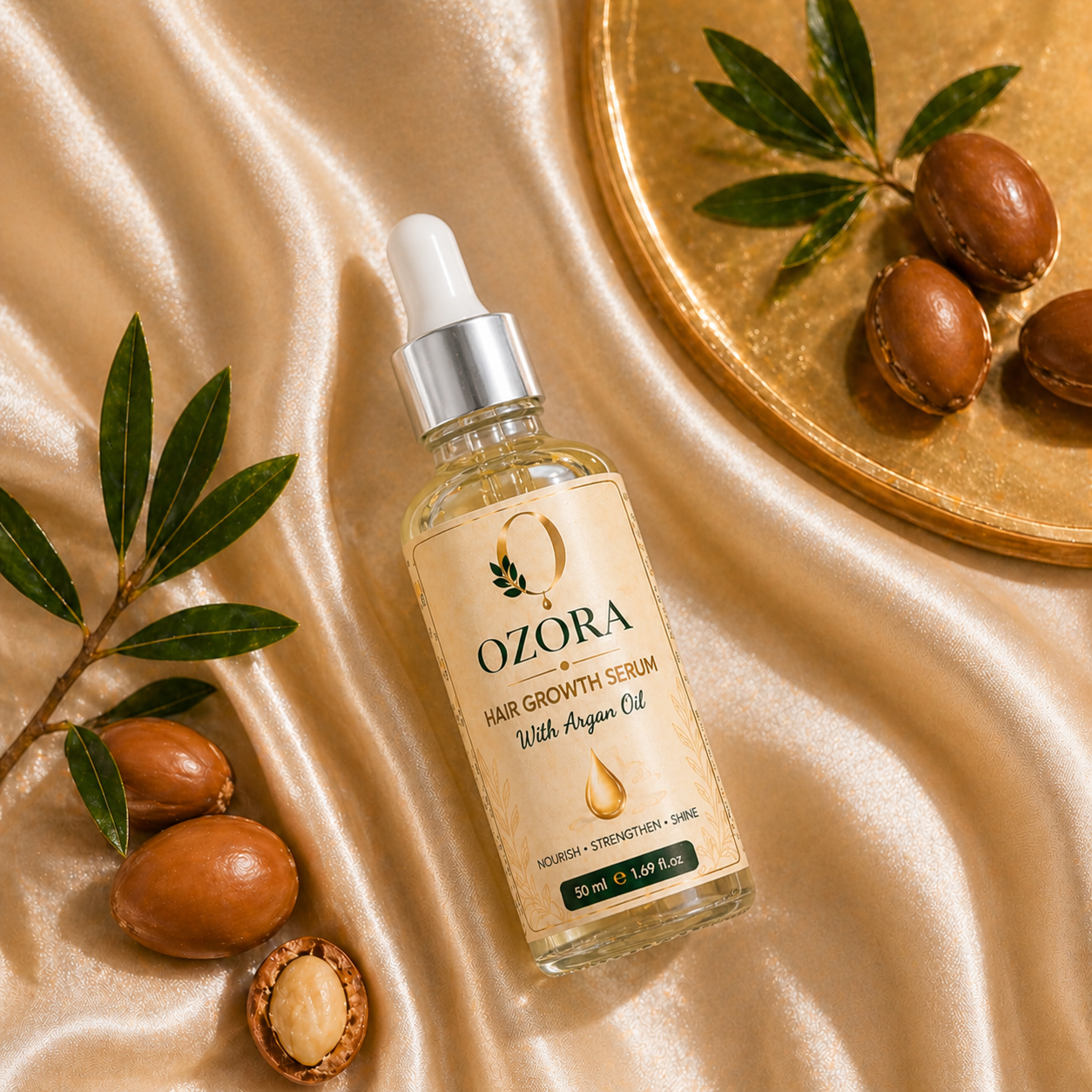 50ml مجموعة لسيروم نمو الشعر 50ml  وزيت الأركان الطبيعي