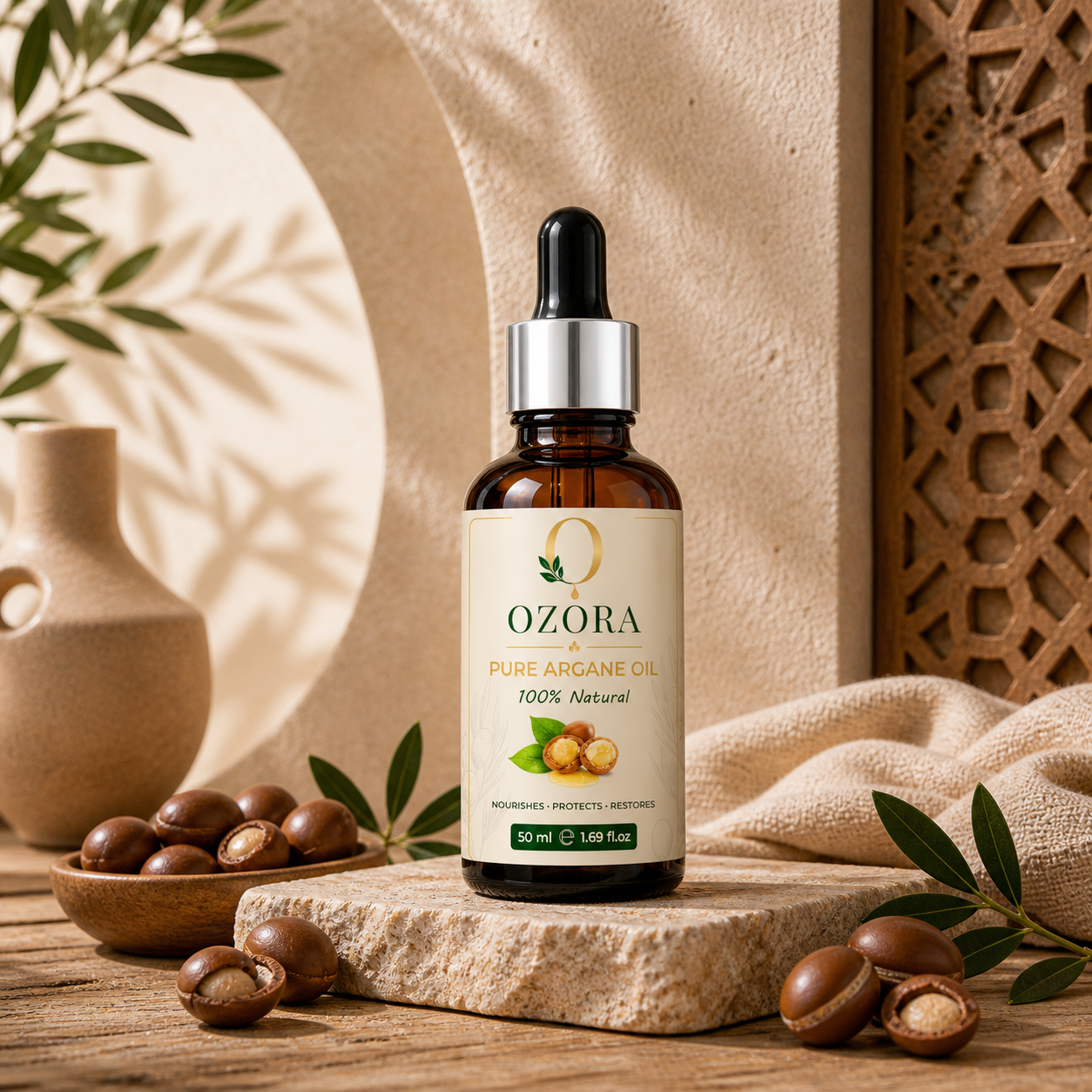 50ml مجموعة لسيروم نمو الشعر 50ml  وزيت الأركان الطبيعي
