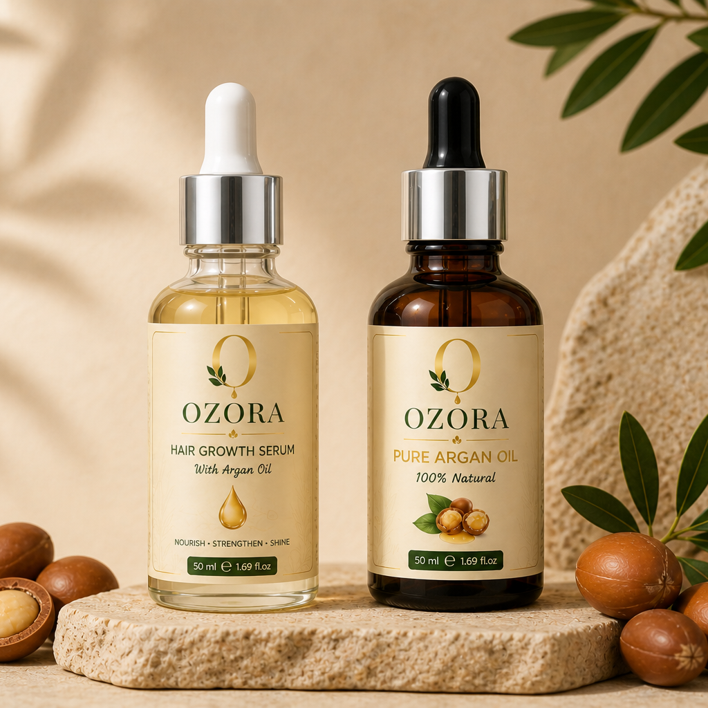 50ml مجموعة لسيروم نمو الشعر 50ml  وزيت الأركان الطبيعي